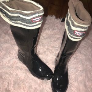 Hunter rain boots (wide calf)